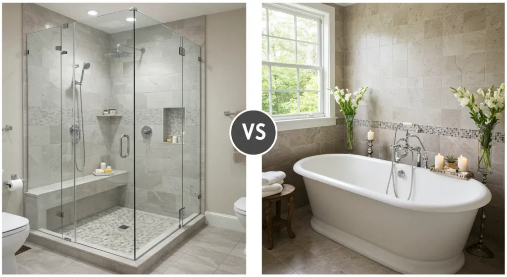 Walk-In Showers vs. Bathtubs